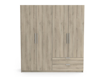 Armoire 4 porte(s) battante 2 tiroir(s) GLORY 2 coloris Chêne kronberg largeur 178.1 cm