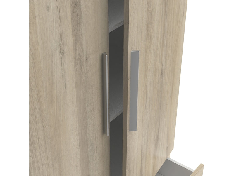 Armoire 4 porte(s) battante 2 tiroir(s) GLORY 2 coloris Chêne kronberg largeur 178.1 cm