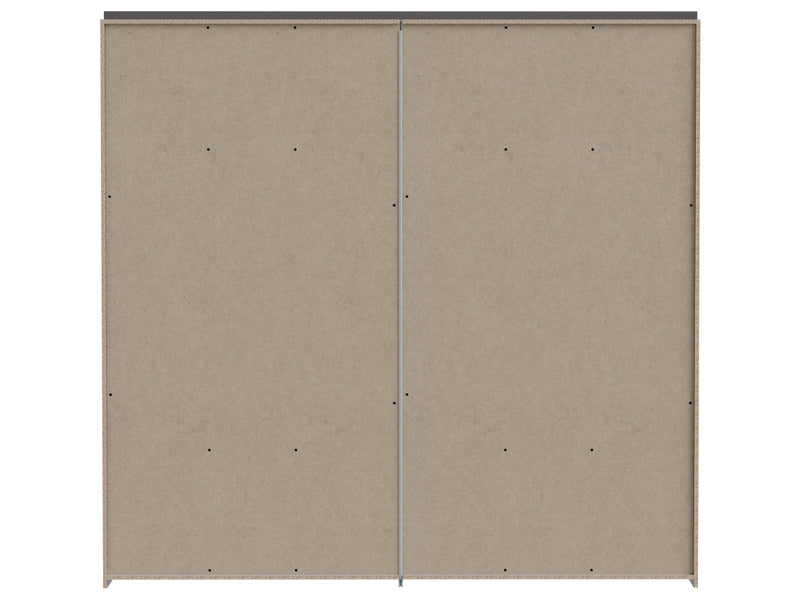 Armoire 2 porte(s) coulissante 0 tiroir(s) PEMBURY coloris Chêne / Anthracite largeur 231 cm