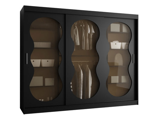 Armoire coloris noir largeur 250 cm