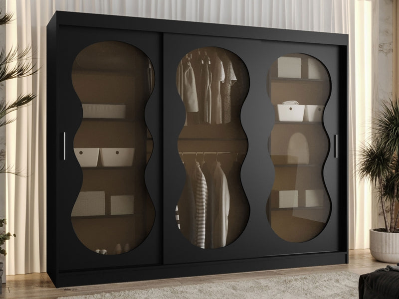 Armoire coloris noir largeur 250 cm