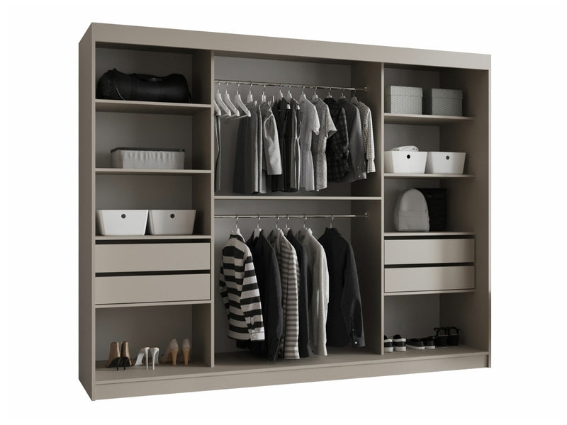 Armoire coloris noir largeur 250 cm