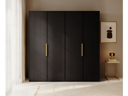 Armoire 4 porte(s) 0 tiroir(s) SELSEY FRAME coloris noir largeur 200 cm